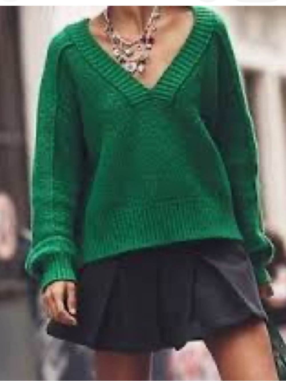Free People Rhea chunky Knit Oversized Sweater S Kelly Green Soft Cozy Slouch